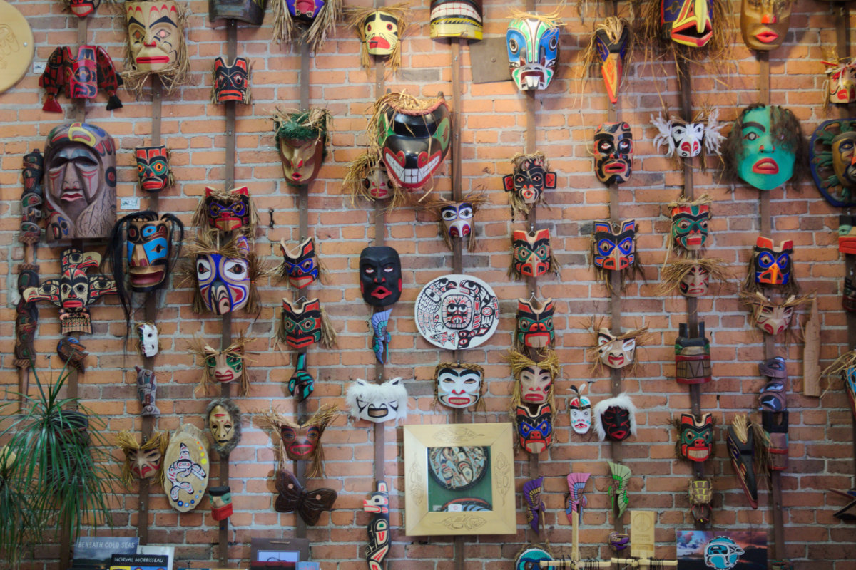 Gastown, Vancouver, Kanada Gastown - jeden ze sklepów ze sztuką, Vancouver, Kanada